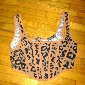 Cheetah print corset top